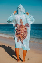 Load image into Gallery viewer, Adult Turtle Hooded Towel - Coral Bay