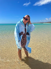 Load image into Gallery viewer, Adult Turtle Hooded Towel - Coral Bay