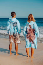 Load image into Gallery viewer, Adult Turtle Hooded Towel - Coral Bay