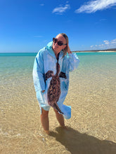 Load image into Gallery viewer, Adult Turtle Hooded Towel - Coral Bay
